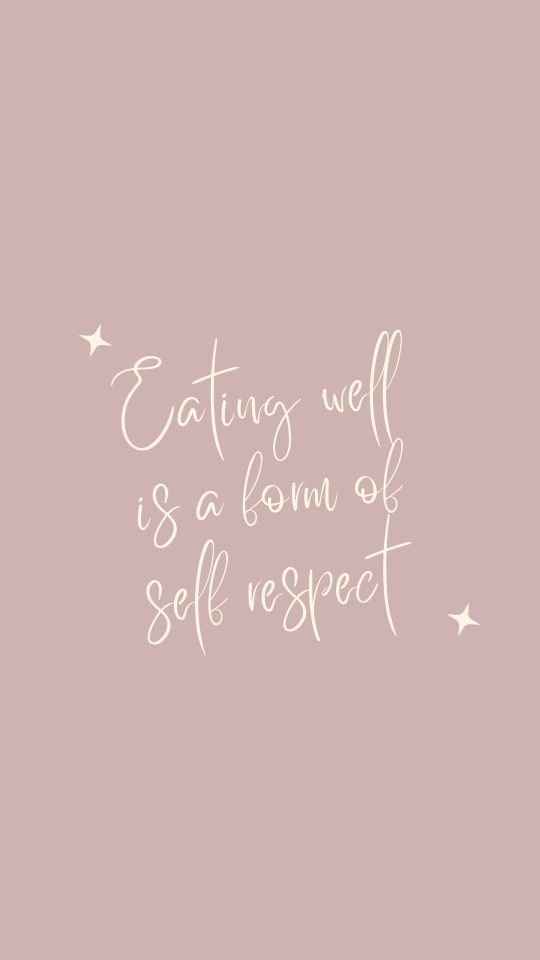 Motivational postpartum fitness quote "Eating well is a form of self respect". 