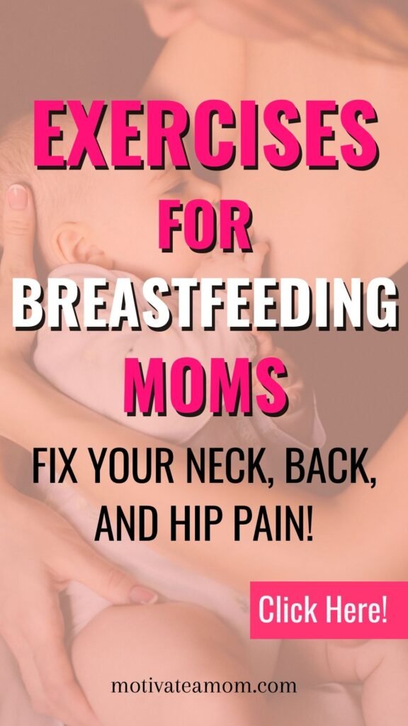 Exercises for breastfeeding moms Pinterest pin