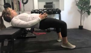 Dumbbell hip thrust technique while pregnant