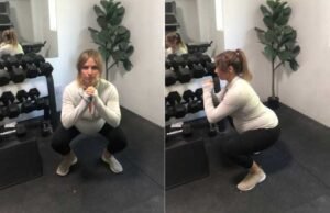 Technique for bodyweight squat during pregnancy